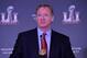 Feb 8, 2016; San Francisco, CA, USA; NFL commissioner Roger Goodell speaks during Super Bowl LI press conference at the Moscone Center. Mandatory Credit: Kirby Lee-USA TODAY Sports