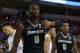 RALEIGH, NC - MARCH 19: Ben Bentil #0 of the Providence Friars reacts against the North Carolina Tar Heels in the second half during the second round of the 2016 NCAA Men's Basketball Tournament at PNC Arena on March 19, 2016 in Raleigh, North Carolina. (Photo by Streeter Lecka/Getty Images)