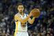 Mar 7, 2016; Oakland, CA, USA; Golden State Warriors guard Stephen Curry (30) receives an inbound pass Orlando Magic during the first quarter at Oracle Arena. Mandatory Credit: Kelley L Cox-USA TODAY Sports