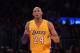 Mar 22, 2016; Los Angeles, CA, USA; Los Angeles Lakers forward Kobe Bryant (24) reacts during an NBA game against the Memphis Grizzlies at Staples Center. The Lakers defeated the Grizzlies 107-100. Mandatory Credit: Kirby Lee-USA TODAY Sports