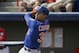 New York Mets' Michael Conforto bats against the Washington Nationals in a spring training baseball game, Thursday, March 3, 2016, in Viera, Fla. (AP Photo/John Raoux)