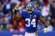 EAST RUTHERFORD, NJ - NOVEMBER 16: Nat Berhe #34 of the New York Giants celebrates after the his teams recovered an onside kick in the third quarter against the San Francisco 49ers at MetLife Stadium on November 16, 2014 in East Rutherford, New Jersey. (Photo by Elsa/Getty Images)
