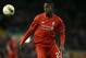 Liverpool's Divock Origi during the Europa League round of 32 second leg soccer match between Liverpool and FC Augsburg in Liverpool, England, Thursday Feb. 25, 2016. (AP Photo/Clint Hughes)
