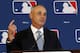Major League Baseball Commissioner Rob Manfred answers a question during a news conference Monday, Feb. 22, 2016, in Phoenix. (AP Photo/Morry Gash)