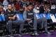 SACRAMENTO, CA - FEBRUARY 24: Tony Parker #9 and Tim Duncan #21 of the San Antonio Spurs look on during the game against the Sacramento Kings on February 24, 2016 at Sleep Train Arena in Sacramento, California. NOTE TO USER: User expressly acknowledges and agrees that, by downloading and or using this photograph, User is consenting to the terms and conditions of the Getty Images Agreement. Mandatory Copyright Notice: Copyright 2016 NBAE (Photo by Rocky Widner/NBAE via Getty Images)