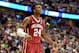 ANAHEIM, CA - MARCH 26: Buddy Hield #24 of the Oklahoma Sooners reacts in the first half while taking on the Oregon Ducks in the NCAA Men's Basketball Tournament West Regional Final at Honda Center on March 26, 2016 in Anaheim, California. (Photo by Harry How/Getty Images)