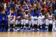 LOUISVILLE, KY - MARCH 26: Carlton Bragg Jr. #15 of the Kansas Jayhawks (C) and the Kansas Jayhawks bench look on in the first half against the Villanova Wildcats during the 2016 NCAA Men's Basketball Tournament South Regional at KFC YUM! Center on March 26, 2016 in Louisville, Kentucky. (Photo by Kevin C. Cox/Getty Images)