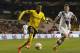 Dortmund's Pierre-Emerick Aubameyang during the Europa League round of 16 second leg soccer match between Tottenham Hotspur and Borussia Dortmund at the White Hart Lane stadium in London, England, Friday, March 18, 2016 . (AP Photo/Frank Augstein)