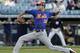 New York Mets' Steven Matz pitches to the New York Yankees during the first inning of a spring training baseball game Tuesday, March 22, 2016, in Tampa, Fla. (AP Photo/Chris O'Meara)