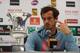 ROME, ITALY - MAY 15: Andy Murray of Great Britain pictured during a press conference after winning the Internazionali BNL d'Italia 2016 Final against Novak Djokovic of Serbia with the trophy during the Mens Singles Final during day eight of The Internazionali BNL d'Italia 2016 on May 15, 2016 in Rome, Italy. (Photo by Matthew Lewis/Getty Images)