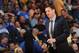 OAKLAND, CA - APRIL 5: Assistant Coach Luke Walton of the Golden State Warriors looks on during the game against the Minnesota Timberwolves on April 5, 2016 at Oracle Arena in Oakland, California. NOTE TO USER: User expressly acknowledges and agrees that, by downloading and or using this photograph, user is consenting to the terms and conditions of Getty Images License Agreement. Mandatory Copyright Notice: Copyright 2016 NBAE (Photo by Noah Graham/NBAE via Getty Images)