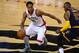 May 21, 2016; Toronto, Ontario, CAN; Toronto Raptors guard DeMar DeRozan (10) dribbles the ball past Cleveland Cavaliers forward LeBron James (23) in game three of the Eastern conference finals of the NBA Playoffs at Air Canada Centre. Mandatory Credit: Dan Hamilton-USA TODAY Sports