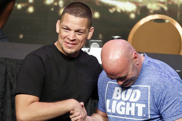 Dana White Gets 'Hit' with the 'Stockton Slap' from Nate Diaz in Video