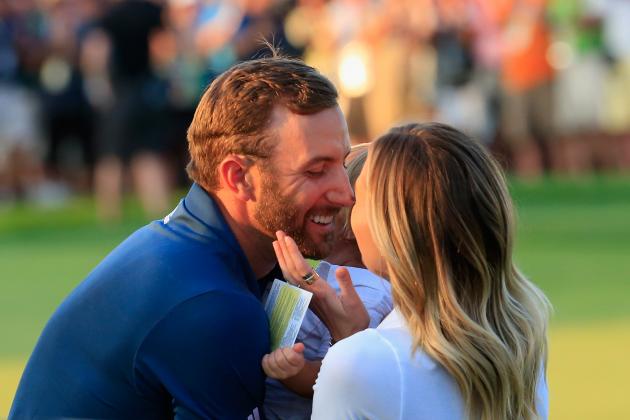 Dustin Johnson Fiancee Paulina Gretzky And Son Tatum Celebrate 2016 Us Open Win Golf 20 June 2016 01 01 Sport News