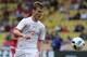 Russia's Alexander Kokorin drives the ball during the friendly football match between Serbia and Russia on June 5, 2016 at the Louis II Stadium in Monaco. / AFP / VALERY HACHE (Photo credit should read VALERY HACHE/AFP/Getty Images)