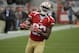 San Francisco 49ers wide receiver Torrey Smith (82) warms up before an NFL football game against the Cincinnati Bengals in Santa Clara, Calif., Sunday, Dec. 20, 2015. (AP Photo/Eric Risberg)