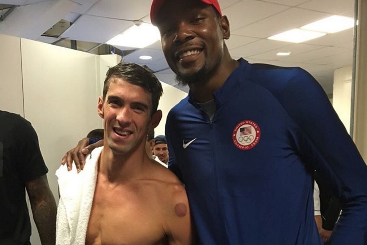 Kevin Durant, Team USA Basketball Congratulate Michael Phelps on Gold Medals ...