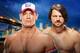 IMAGE DISTRIBUTED FOR WWE - WWE superstar John Cena makes a special appearance at WrestleMania 32 at AT&T Stadium on Sunday, April 3, 2016, in Arlington, Texas. (Brandon Wade/AP Images for WWE)