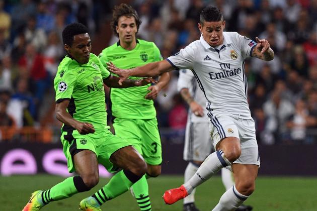 Image result for Real Madrid vs Sporting CP james