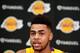 EL SEGUNDO, CA - SEPTEMBER 26: D'Angelo Russell #1 of the Los Angeles Lakers during Los Angeles Laker media day at Toyota Sports Center on September 26, 2016 in El Segundo, California. (Photo by Harry How/Getty Images)