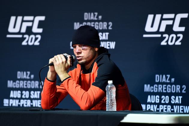 Nate Diaz Talks Eddie Alvarez vs. Conor McGregor, Dana White Ahead of UFC 205