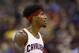 Oct 18, 2016; Columbus, OH, USA; Cleveland Cavaliers guard Iman Shumpert (4) against the Washington Wizards at the Jerome Schottenstein Center. The Wizards won 96-91. Mandatory Credit: Aaron Doster-USA TODAY Sports