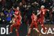 Oct 26, 2016; Toronto, CANADA; Toronto FC defender Justin Morrow (2) and midfielder Jonathan Osorio (21) and midfielder Michael Bradley (4) celebrate a goal by forward Sebastian Giovinco (left) during the first half against the Philadelphia Union at BMO Field. Mandatory Credit: John E. Sokolowski-USA TODAY Sports
