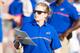 ORCHARD PARK, NY - AUGUST 20: Kathryn Smith, Buffalo Bills quality control-special teams coach, walks the sideline during the game against the New York Giants on August 20, 2016 at New Era Field in Orchard Park, New York. Buffalo defeats New York 21-0. (Photo by Brett Carlsen/Getty Images)