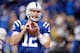 INDIANAPOLIS, IN - NOVEMBER 20: Andrew Luck #12 of the Indianapolis Colts throws a pass before the game against the Tennessee Titans at Lucas Oil Stadium on November 20, 2016 in Indianapolis, Indiana. (Photo by Andy Lyons/Getty Images)