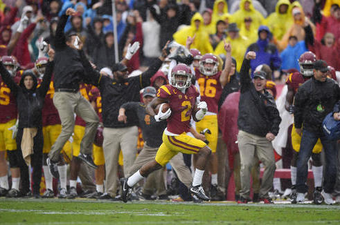 USC's Adoree Jackson owned the Irish with a punt return, screen pass and kickoff return, all of which went for TDs and were longer than 50 yards
