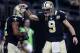 NEW ORLEANS, LA - NOVEMBER 27: Mark Ingram #22 of the New Orleans Saints celebrates a touchdown with Drew Brees #9 during the second half of a game against the Los Angeles Rams at the Mercedes-Benz Superdome on November 27, 2016 in New Orleans, Louisiana. (Photo by Sean Gardner/Getty Images)
