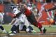 TAMPA, FL - NOVEMBER 27: Ryan Russell #96 of the Tampa Bay Buccaneers sacks Russell Wilson #3 of the Seattle Seahawks in the fourth quarter of the game at Raymond James Stadium on November 27, 2016 in Tampa, Florida. The Buccaneers defeated the Seahawks 14-5. (Photo by Joe Robbins/Getty Images)