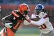 CLEVELAND, OH - NOVEMBER 27: Terrelle Pryor #11 of the Cleveland Browns carries the ball in front of the defense of Janoris Jenkins #20 of the New York Giants during the second quarter at FirstEnergy Stadium on November 27, 2016 in Cleveland, Ohio. (Photo by Jason Miller/Getty Images)