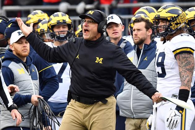 Jim Harbaugh Reprimanded, Michigan Fined for HC's Criticism of Officials
