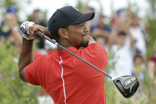 Tiger with his Taylormade M2 driver
