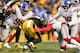 PITTSBURGH, PA - DECEMBER 04: Damon Harrison #98 and Landon Collins #21, both of the New York Giants, make a tackle against the Pittsburgh Steelers on December 4, 2016 in Pittsburgh, Pennsylvania. (Photo by Jamie Sabau/Getty Images)