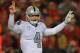 KANSAS CITY, MO - DECEMBER 08: Quarterback Derek Carr #4 of the Oakland Raiders calls out an audible against the Kansas City Chiefs during the first half on December 8, 2016 at Arrowhead Stadium in Kansas City, Missouri. (Photo by Peter G. Aiken/Getty Images)