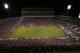 Oklahoma faces Louisiana Monroe in the third quarter of an NCAA college football game in Norman, Okla., during their home opener in their newly renovated stadium, Saturday, Sept. 10, 2016. The south end of the Gaylord Family - Oklahoma Memorial Stadium, at right, has been enclosed and is now a complete bowl. (AP Photo/Sue Ogrocki)