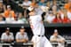 BALTIMORE, MD - AUGUST 23: Mark Trumbo #45 of the Baltimore Orioles bats against the Washington Nationals at Oriole Park at Camden Yards on August 23, 2016 in Baltimore, Maryland. (Photo by G Fiume/Getty Images)