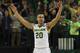 WACO, TX - JANUARY 7: Manu Lecomte #20 of the Baylor Bears celebrates after the Bears made a 3-pointer against the Oklahoma State Cowboys on January 7, 2017 at the Ferrell Center in Waco, Texas. (Photo by Cooper Neill/Getty Images)