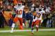 DENVER, CO - NOVEMBER 27: Wide receiver Tyreek Hill #10 of the Kansas City Chiefs celebrates with De'Anthony Thomas #13 after returning a kickoff for a touchdown in the second quarter of the game against the Denver Broncos at Sports Authority Field at Mile High on November 27, 2016 in Denver, Colorado. (Photo by Justin Edmonds/Getty Images)