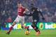 MIDDLESBROUGH, ENGLAND - DECEMBER 05: Adama Diomande of Hull City battles with Ben Gibson of Middlesbrough during the Premier League match between Middlesbrough and Hull City at Riverside Stadium on December 5, 2016 in Middlesbrough, England. (Photo by Stu Forster/Getty Images)