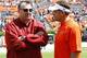 Arkansas head coach Bret Bielema (left) and Auburn head coach Gus Malzahn (right)