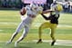 EUGENE, OR - SEPTEMBER 05: Wide receiver Cooper Kupp #10 of the Eastern Washington Eagles stiff arms cornerback Ugo Amadi #14 of the Oregon Ducks on the way to touchdown during the second quarter of the game against the Oregon Ducks at Autzen Stadium on September 5, 2015 in Eugene, Oregon. (Photo by Steve Dykes/Getty Images)
