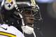 FOXBORO, MA - JANUARY 22: Antonio Brown #84 of the Pittsburgh Steelers looks on against the New England Patriots in the AFC Championship Game at Gillette Stadium on January 22, 2017 in Foxboro, Massachusetts. (Photo by Patrick Smith/Getty Images)
