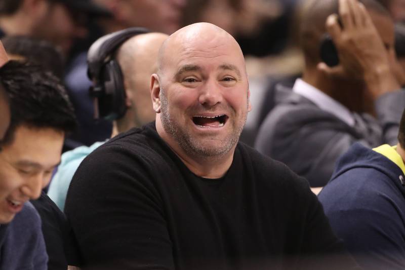 TORONTO, ON - DECEMBER 08: UFC President Dana White watches the Toronto Raptors play the Minnesota Timberwolves during NBA game action at Air Canada Centre on December 8, 2016 in Toronto, Canada. NOTE TO USER: User expressly acknowledges and agrees that, by downloading and or using this photograph, User is consenting to the terms and conditions of the Getty Images License Agreement (Photo by Tom Szczerbowski/Getty Images)