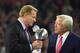 NFL commissioner Roger Goodell hands the Lombardi Trophy to New England Patriots owner Robert Kraft after defeating the Atlanta Falcons during Super Bowl 51 at NRG Stadium on February 5, 2017 in Houston, Texas.
The Patriots defeated the Falcons 34-28 after overtime. / AFP / Timothy A. CLARY (Photo credit should read TIMOTHY A. CLARY/AFP/Getty Images)