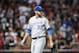 CLEVELAND, OH - SEPTEMBER 20: Relief pitcher Brian Flynn #33 of the Kansas City Royals leaves the game during the ninth inning against the Cleveland Indians at Progressive Field on September 20, 2016 in Cleveland, Ohio. The Indians defeated the Royals 2-1. (Photo by Jason Miller/Getty Images)