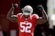 SANTA CLARA, CA - OCTOBER 05: Patrick Willis #52 of the San Francisco 49ers runs onto the field during player introductions for their game against the Kansas City Chiefs at Levi's Stadium on October 5, 2014 in Santa Clara, California. (Photo by Ezra Shaw/Getty Images)