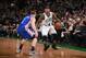 BOSTON, MA - FEBRUARY 15: Isaiah Thomas #4 of the Boston Celtics handles the ball during a game against the Philadelphia 76ers on February 15, 2017 at TD Garden in Boston, Massachusetts. NOTE TO USER: User expressly acknowledges and agrees that, by downloading and/or using this photograph, user is consenting to the terms and conditions of the Getty Images License Agreement. Mandatory Copyright Notice: Copyright 2017 NBAE (Photo by Brian Babineau/NBAE via Getty Images)